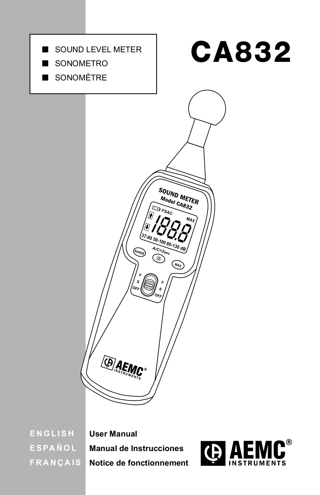 Aemc instruments CA832 User Manual