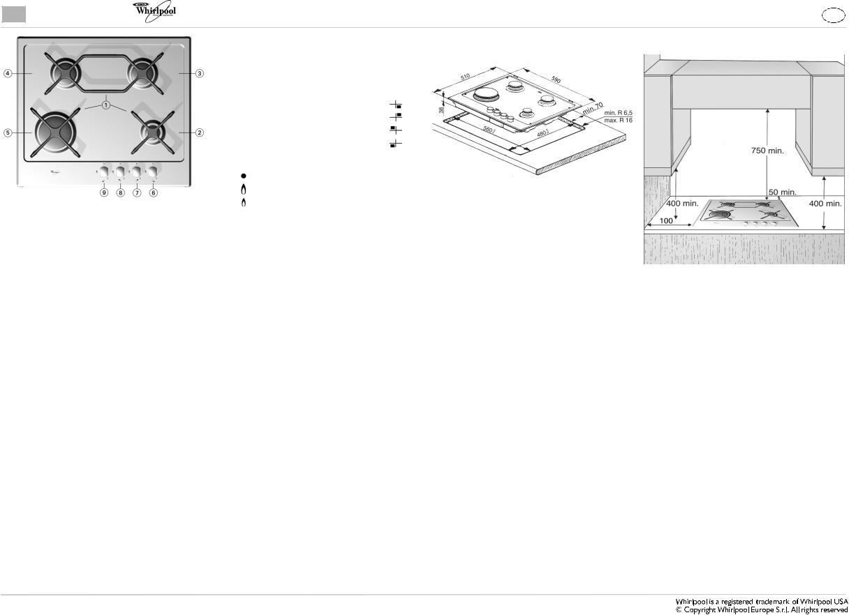 Whirlpool AKT 661/IXL/02 PROGRAM CHART