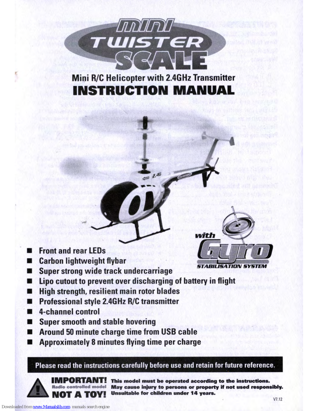 Model Engines Mini Twister Scale Instruction Manual