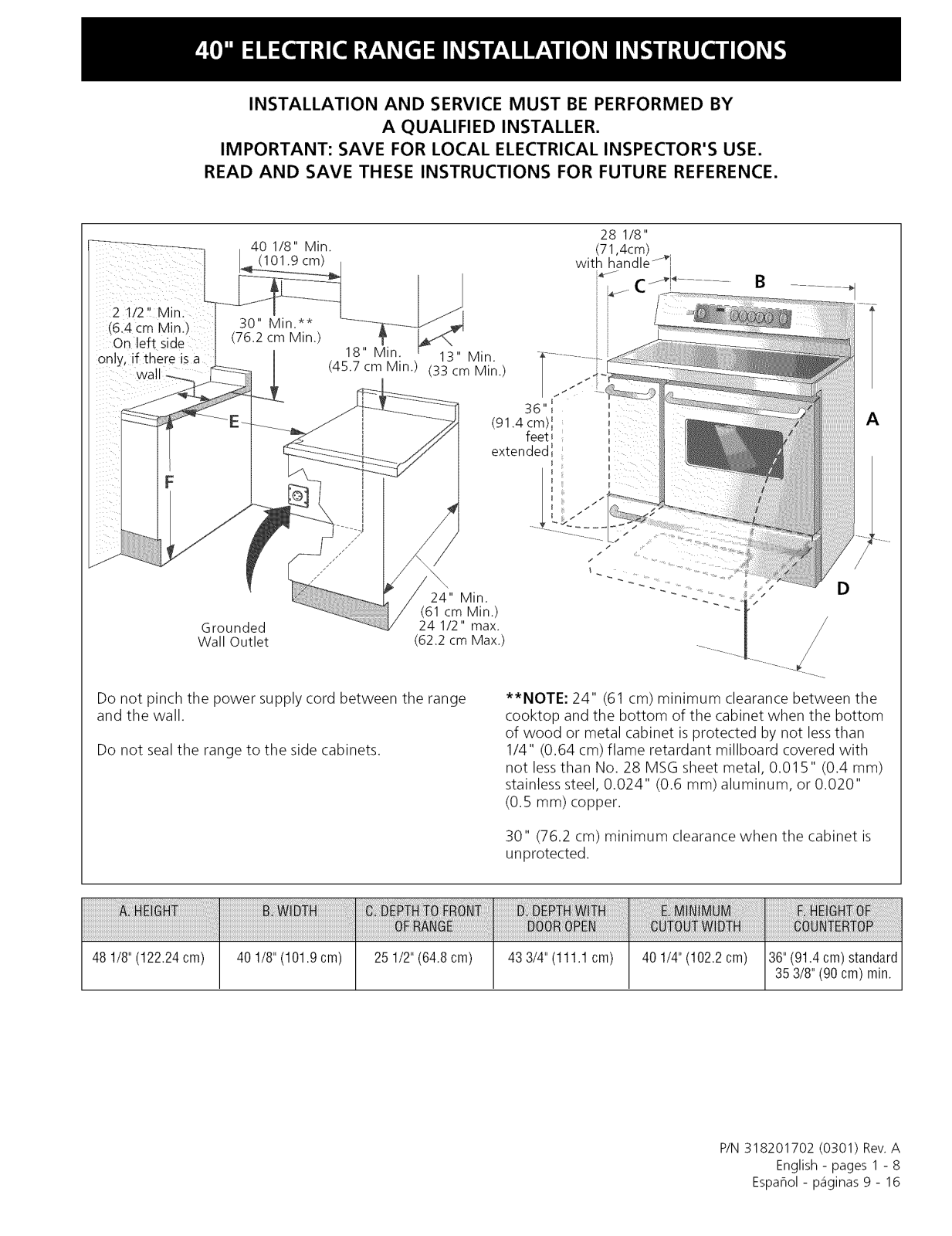 Kenmore Elite 79099613701, 79099613702, 79099513302, 79099513304, 79099513306 Installation Guide - ManualMachine.com