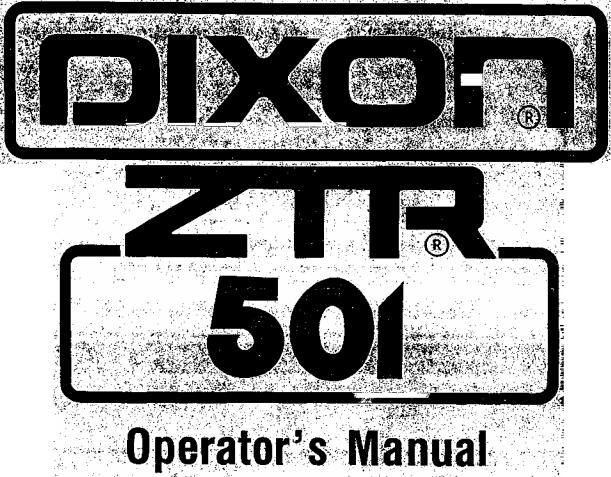 Dixon 501 User Manual