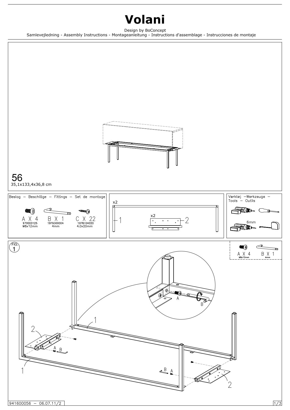 BoConcept 56 Assembly Instruction