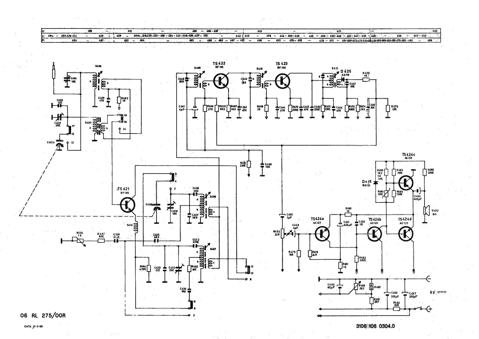 Philips 06-RL-275 Schematic