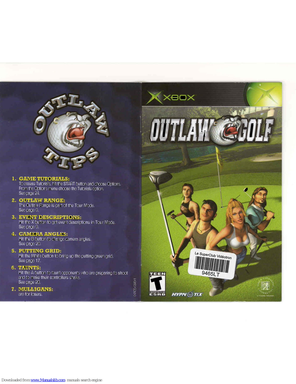 Hypnotix OUTLAW GOLF User Manual