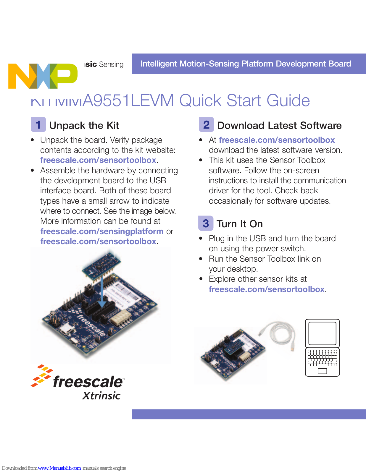 NXP Semiconductors KITMMA9551LEVM Quick Start Manual