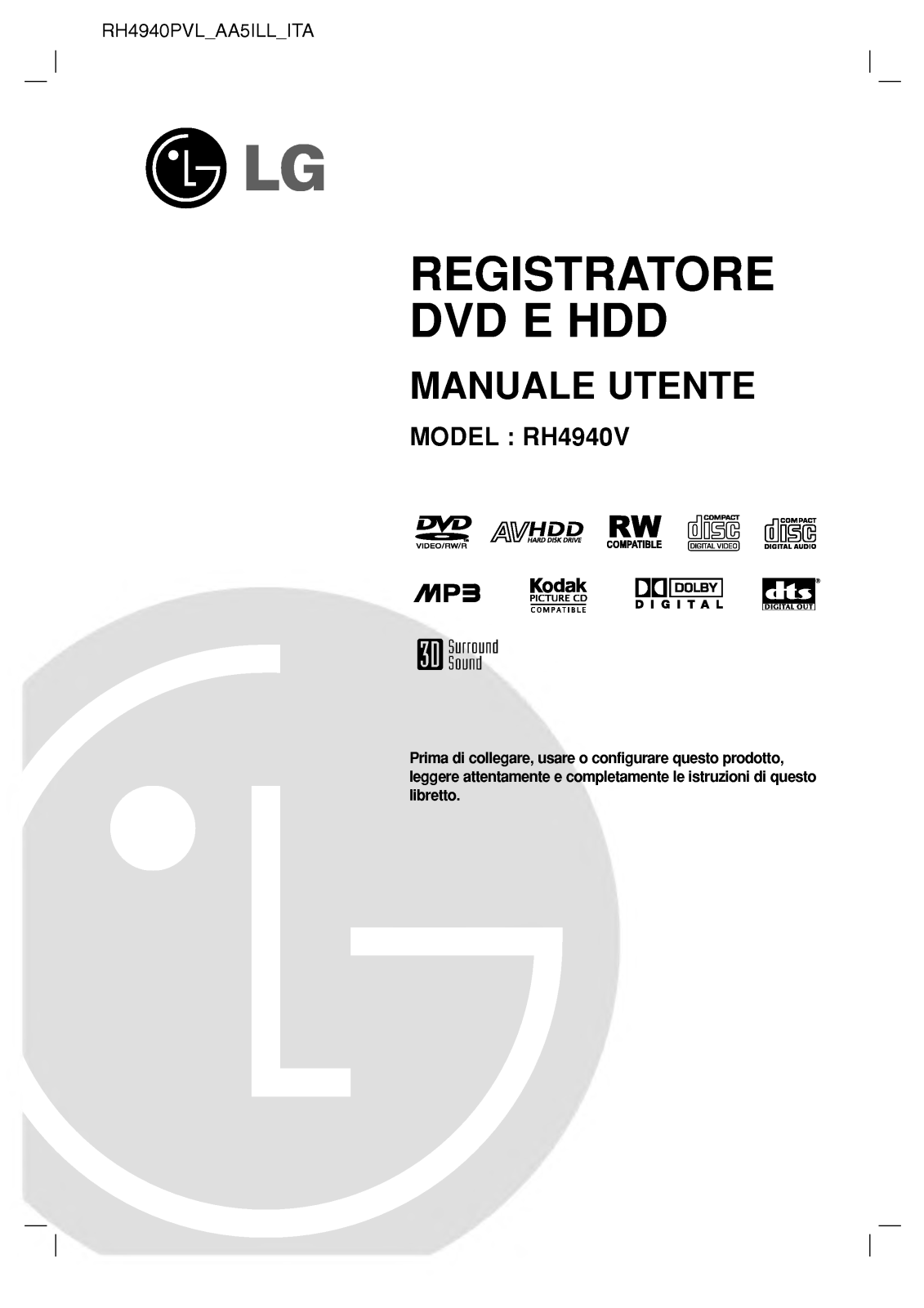 Lg RH4940V User Manual