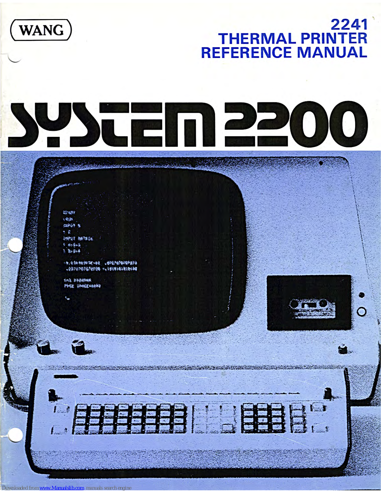 Wang 2241 Reference Manual