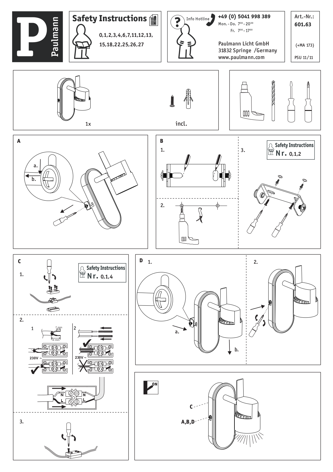 Paulmann 60163 Safety instructions - ManualMachine.com