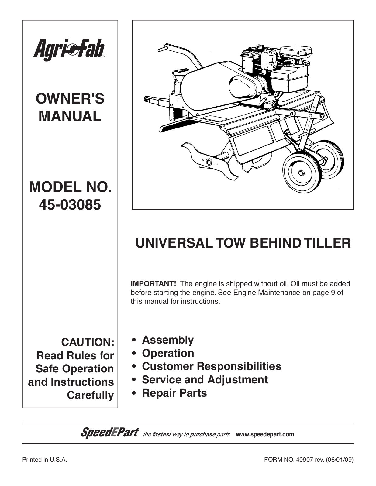 Agri-Fab 45-03085 User Manual