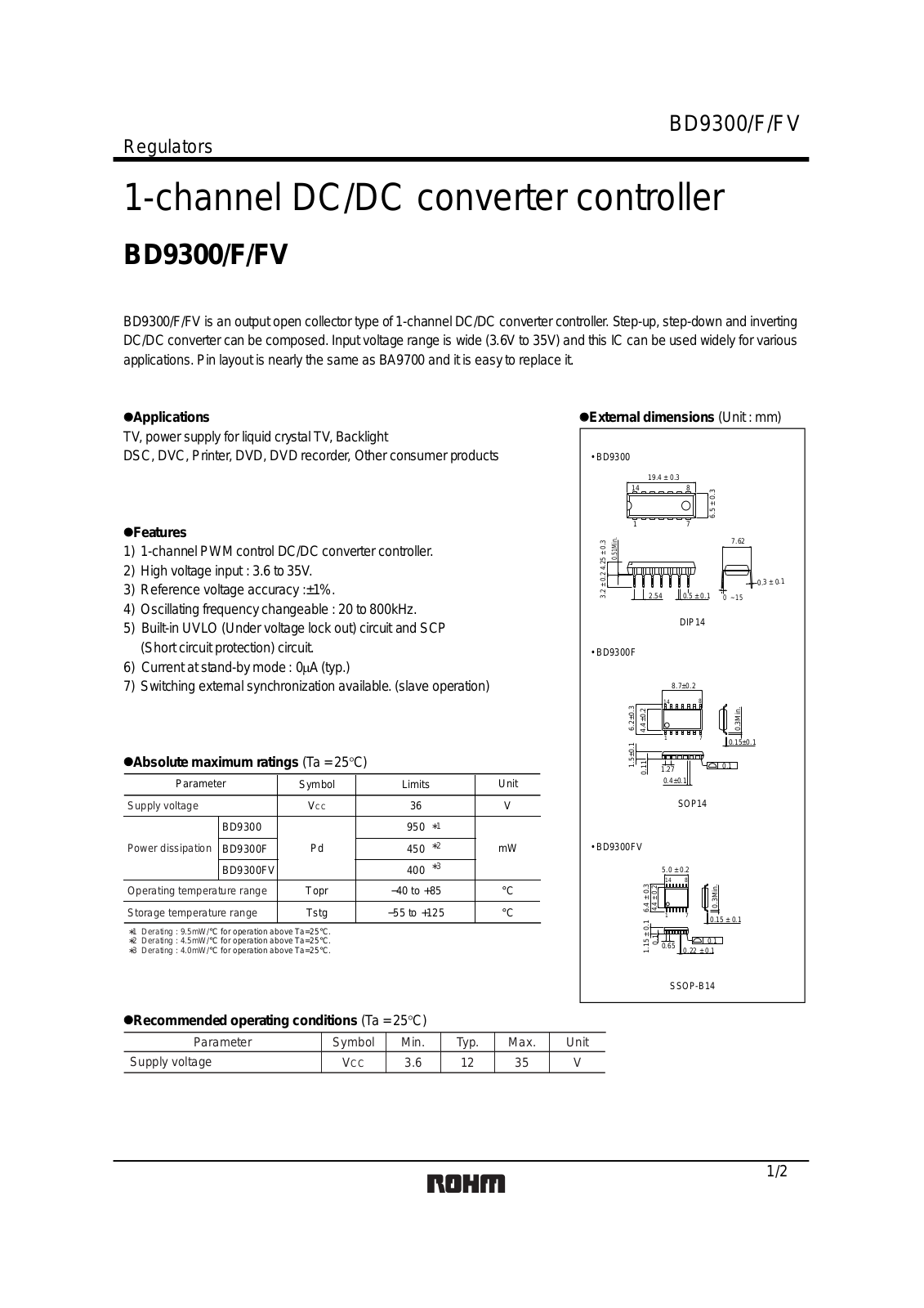 Rainbow Electronics BD9300 User Manual