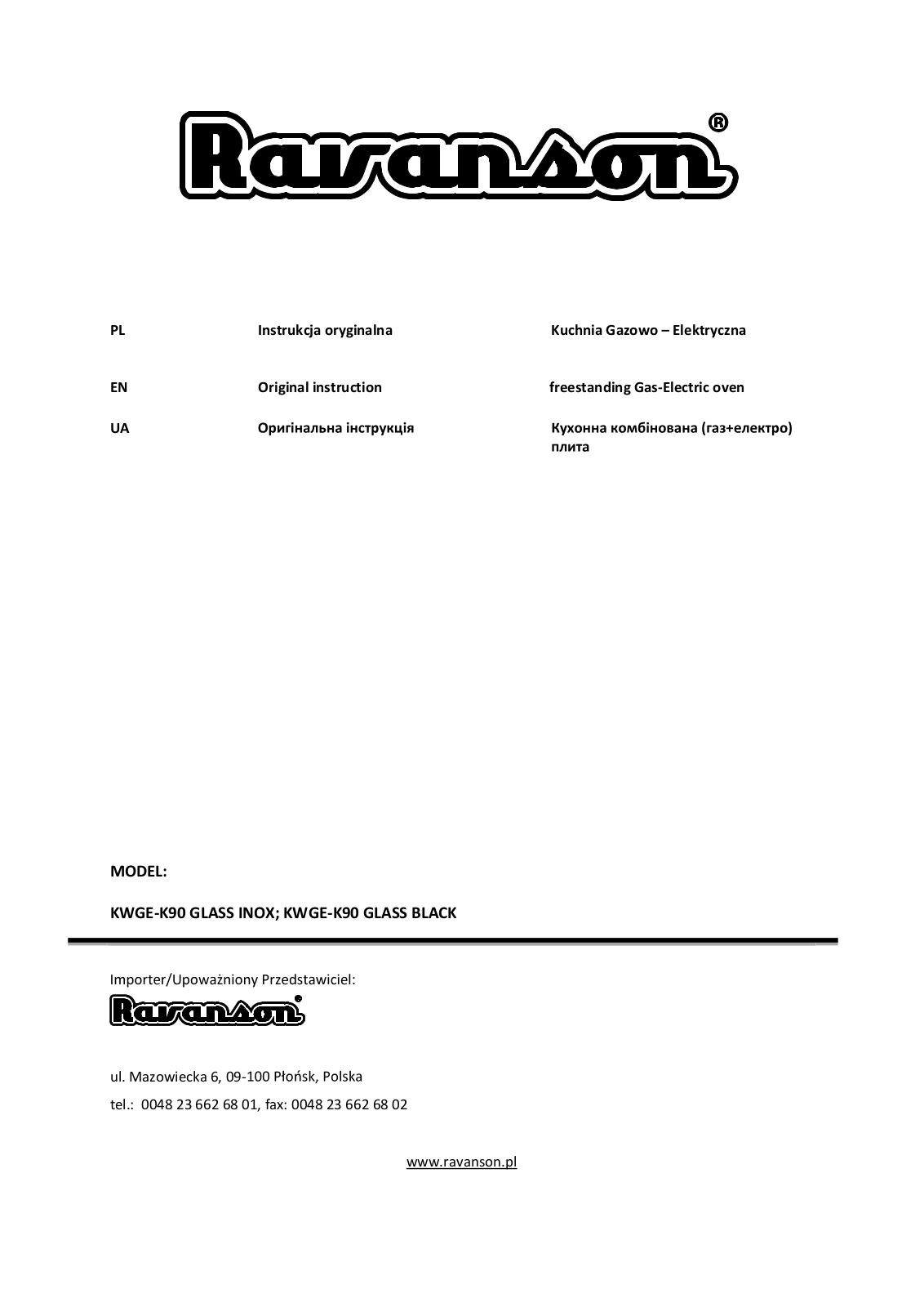 RAVANSON KWGE-K90 User guide - ManualMachine.com