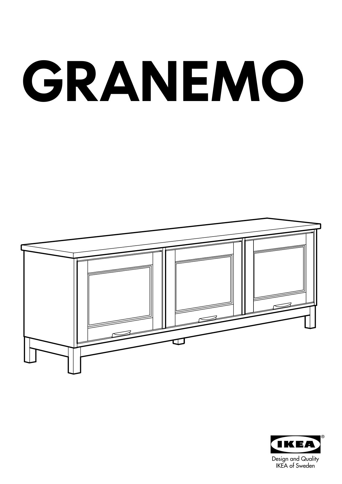 IKEA GRANEMO TV UNIT Assembly Instruction