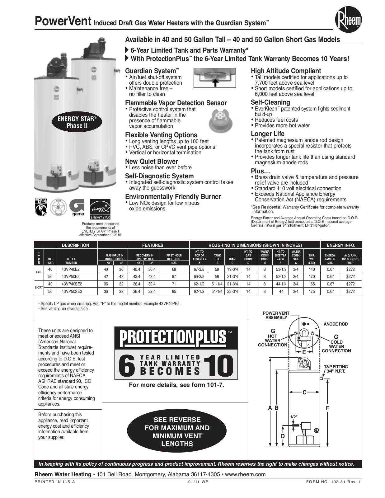 Rudd 43VP40E2 User Manual