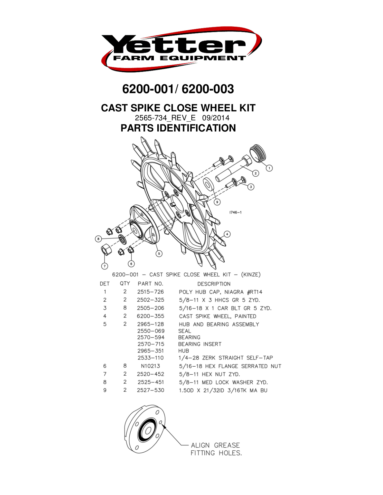 Yetter 6200-143 User Manual