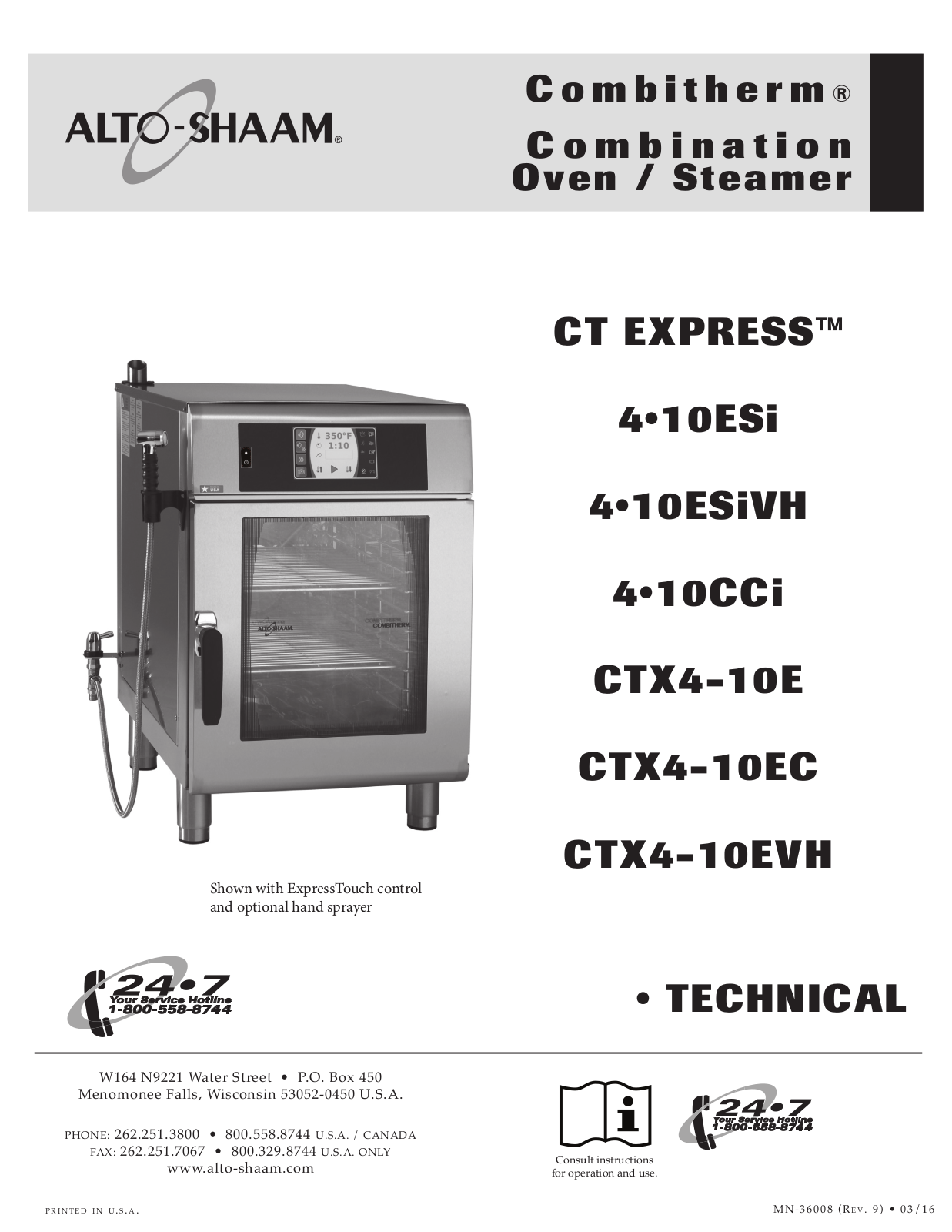 Alto Shaam 4.10CCi Service Manual