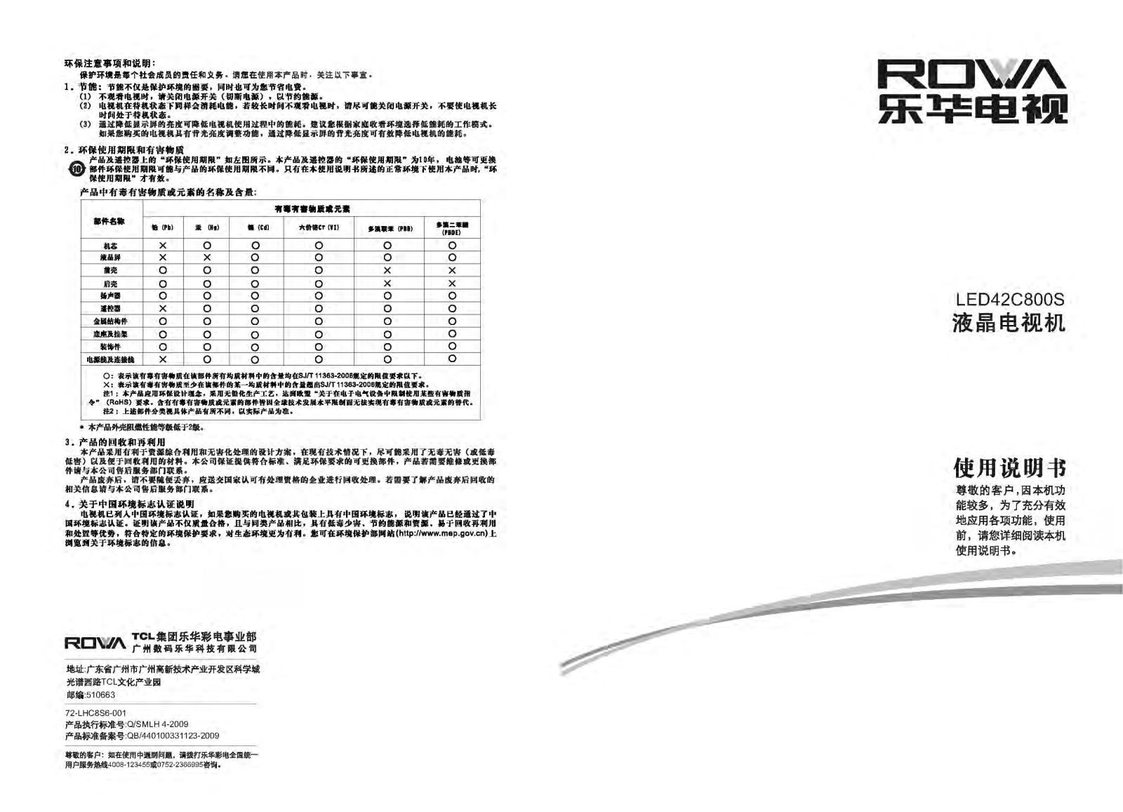 TCL LED42C800S User Manual