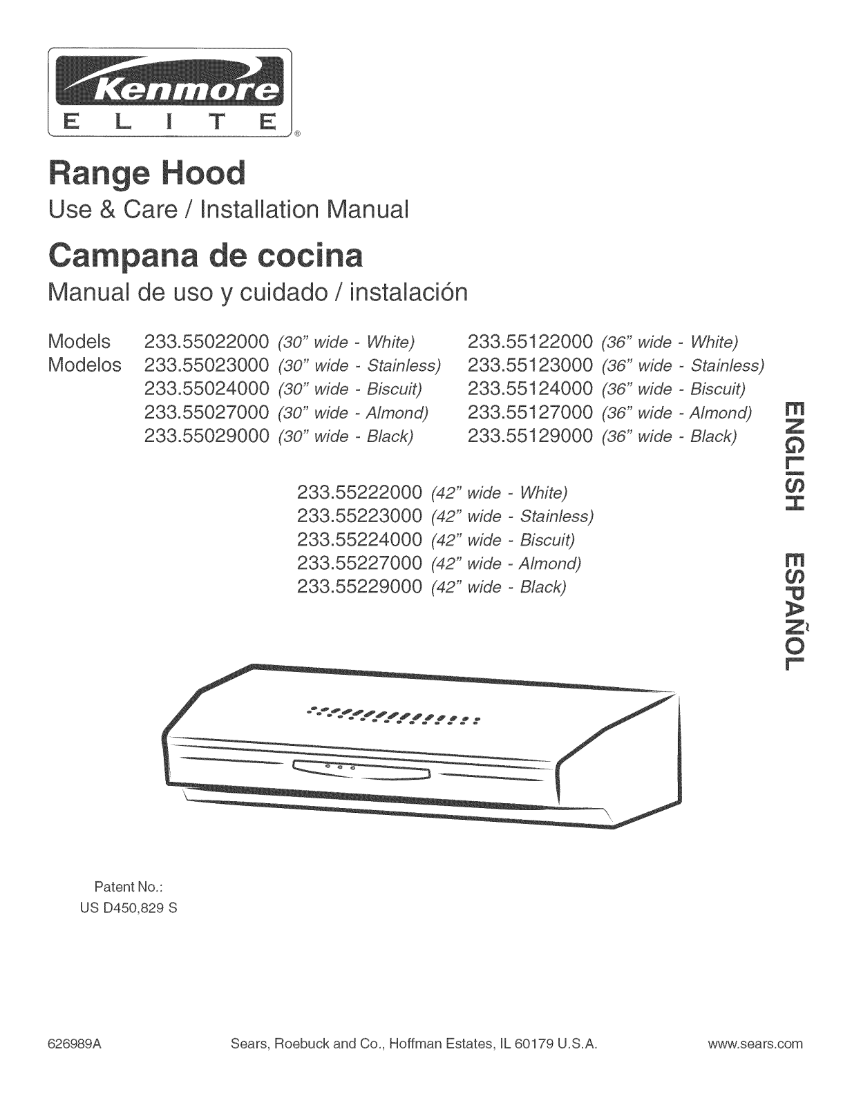 Kenmore Elite 233.55229000, Elite 233.55224000, Elite 233.55223000, Elite 233.55129000, Elite 233.55124000 User Manual - ManualMachine.com