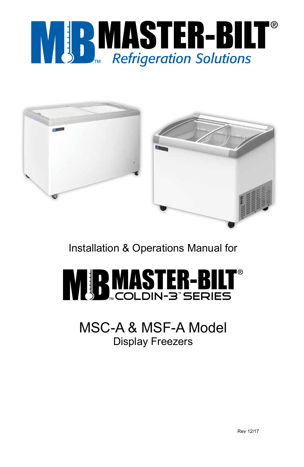 Master-Bilt MSF-43AN, MSF-71AN, MSF-52AN, MSF-31AN, MSC-31AA Manual - ManualMachine.com