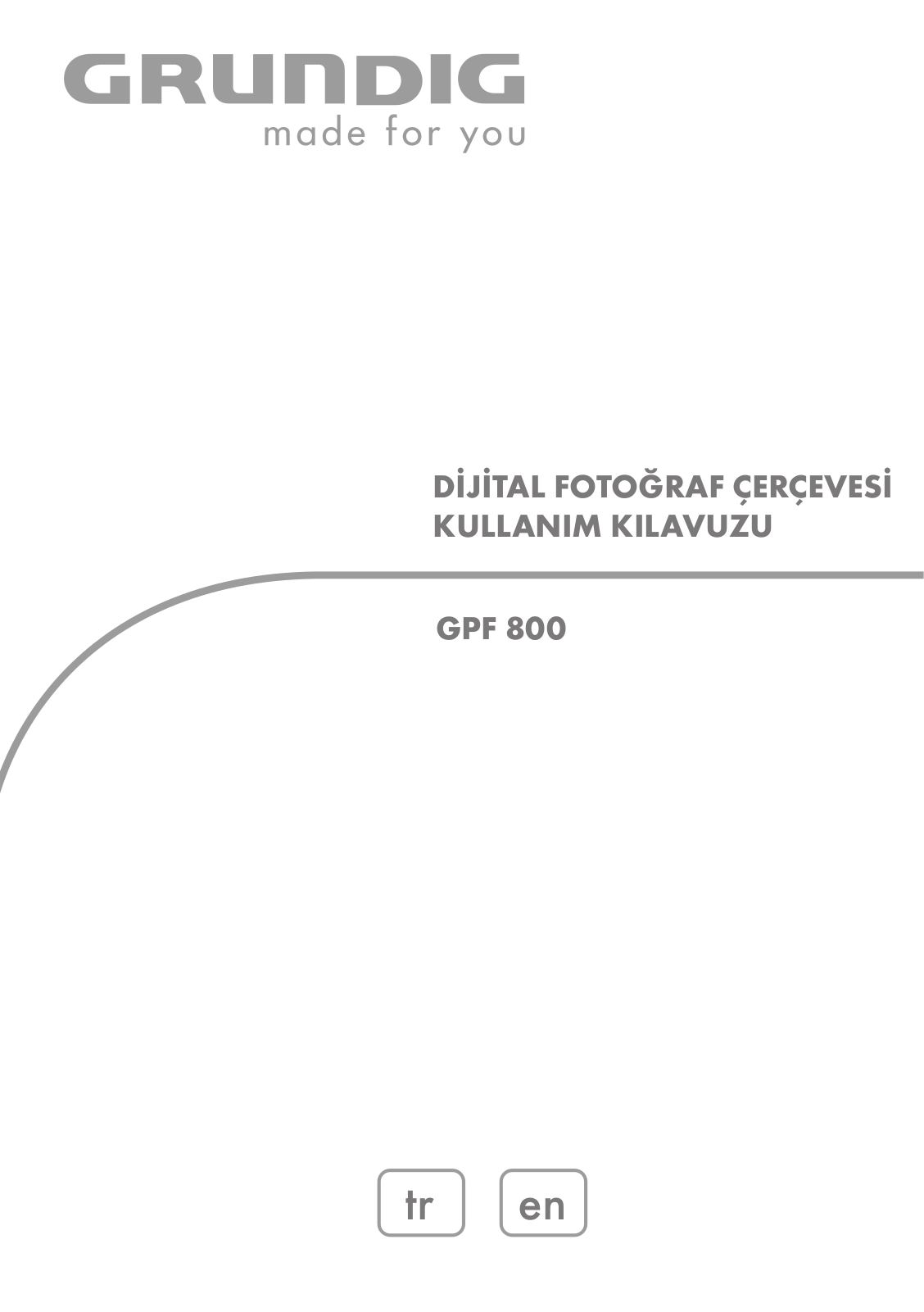 Grundig GPF 800 User Manual