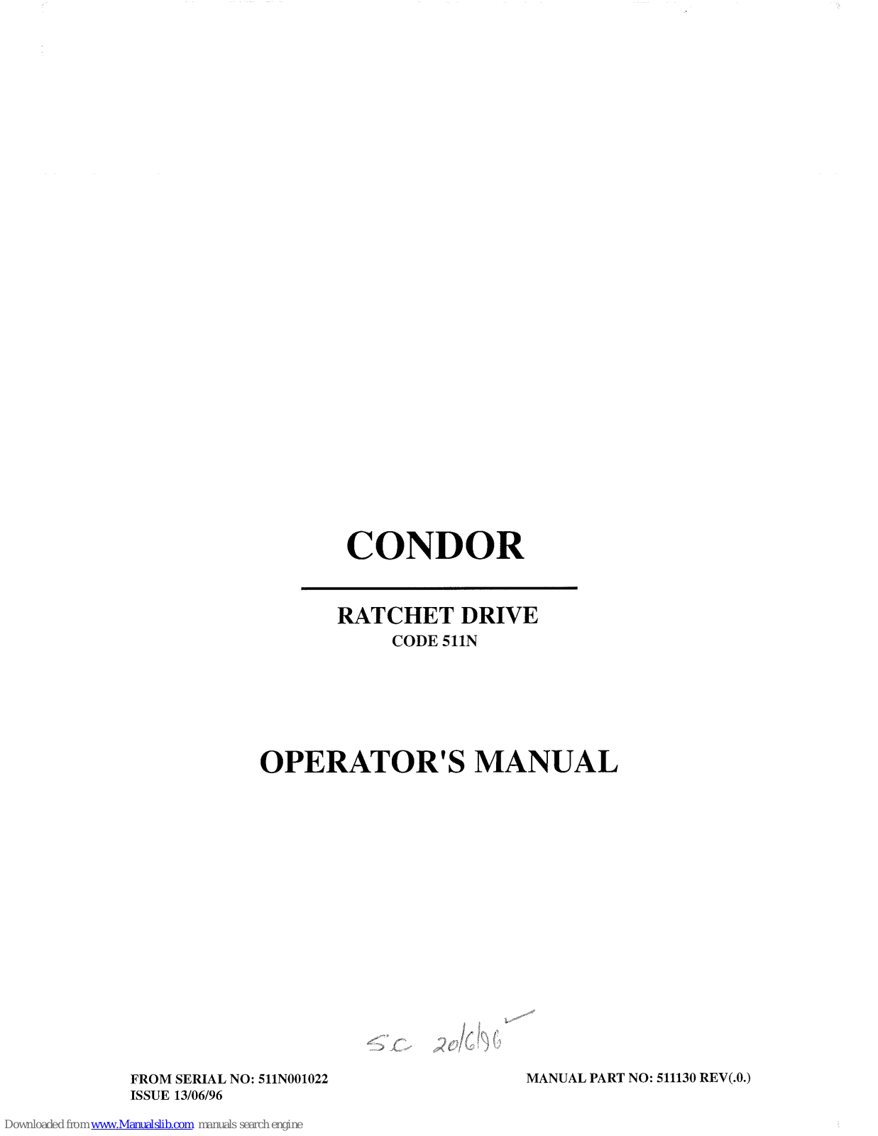 Hayter Condor 511N Operator's Manual