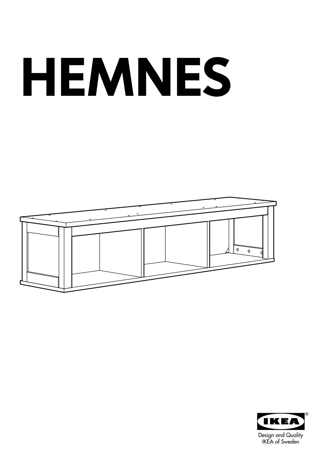 IKEA HEMNES WALL BRIDGING SHELF 59x13 User Manual