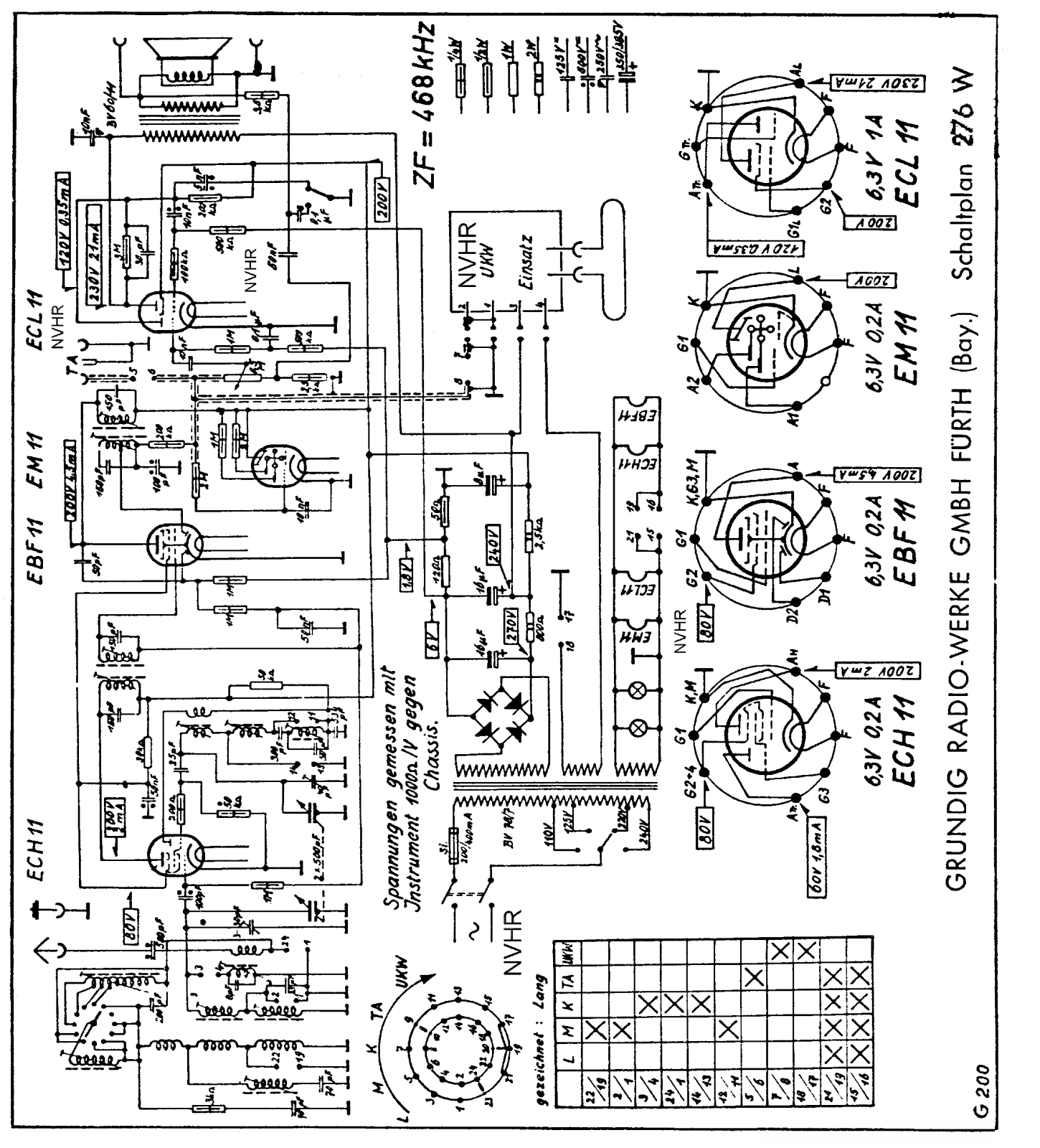 Grundig 276-W Schematic