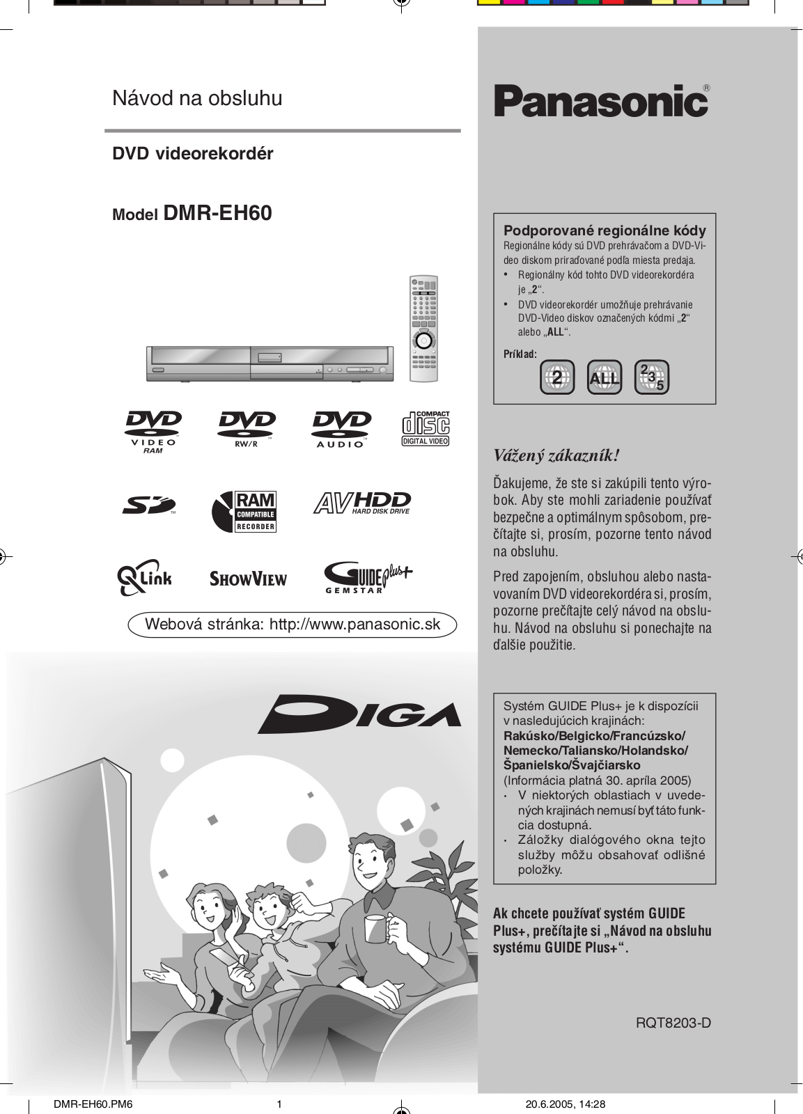 Panasonic DMR-EH60 User Manual