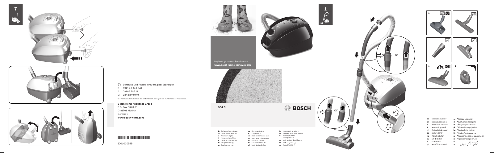 Bosch BGL32500 User Manual