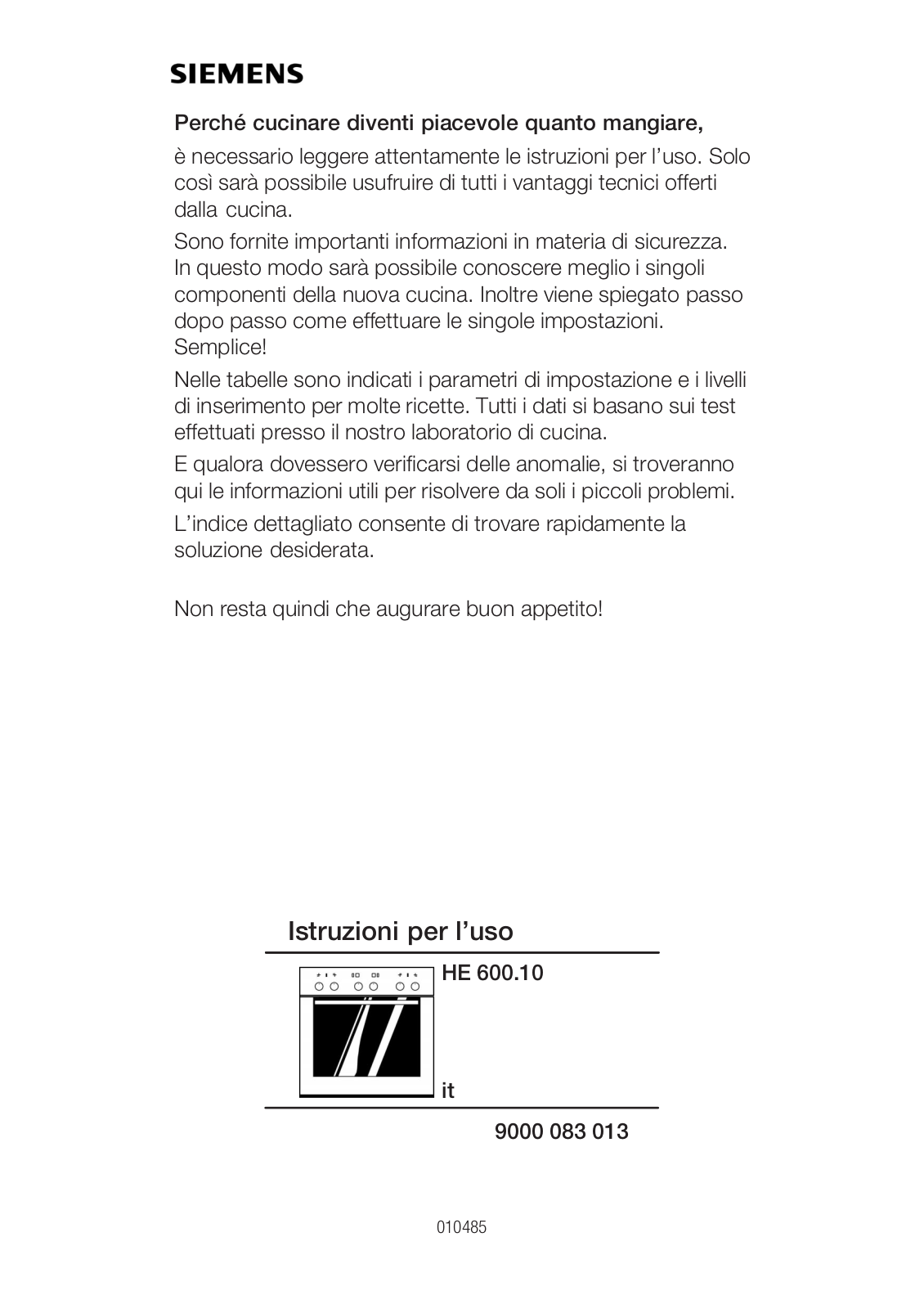 Siemens HE600410, HE600210, HE600510 User Manual