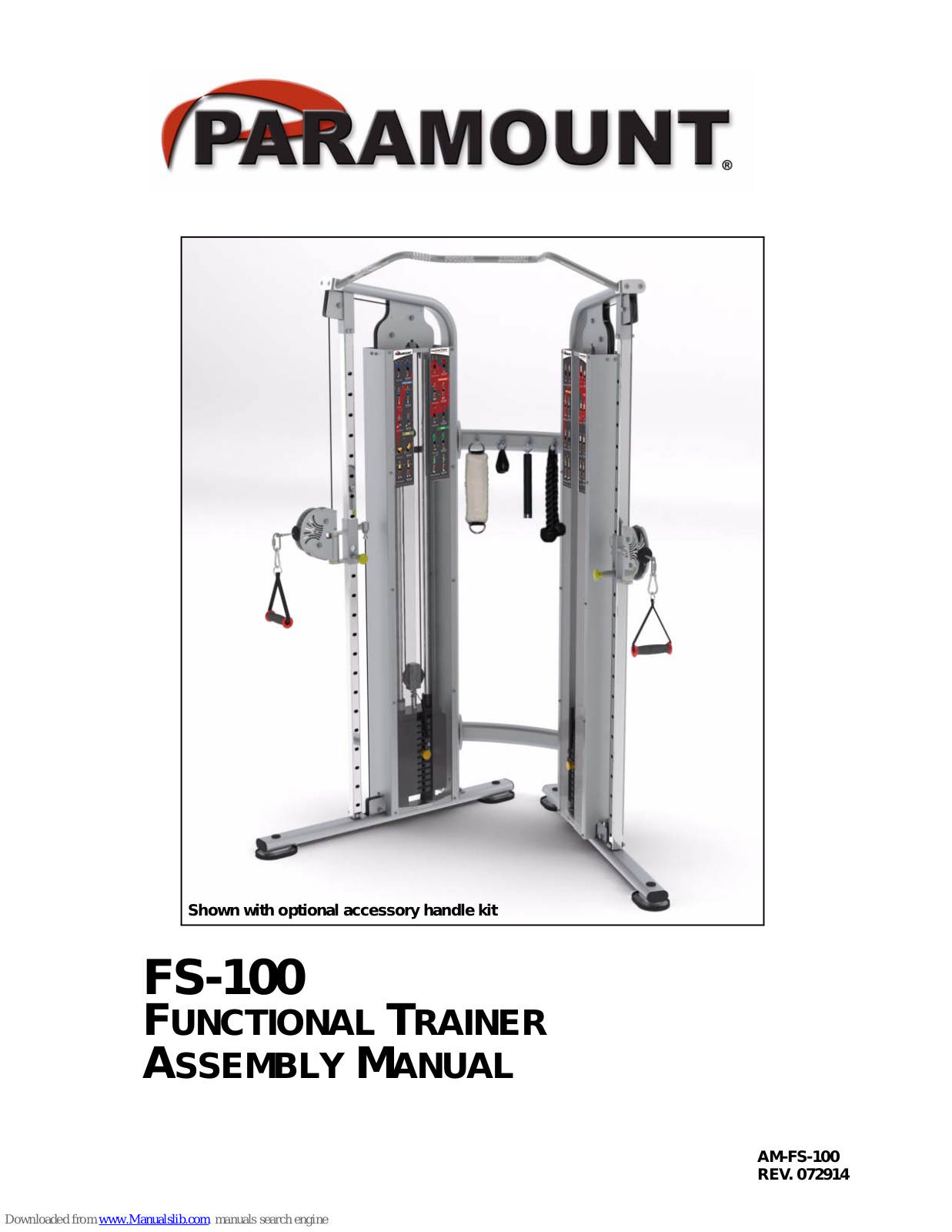 Paramount Fitness FS-100 Assembly  Manual