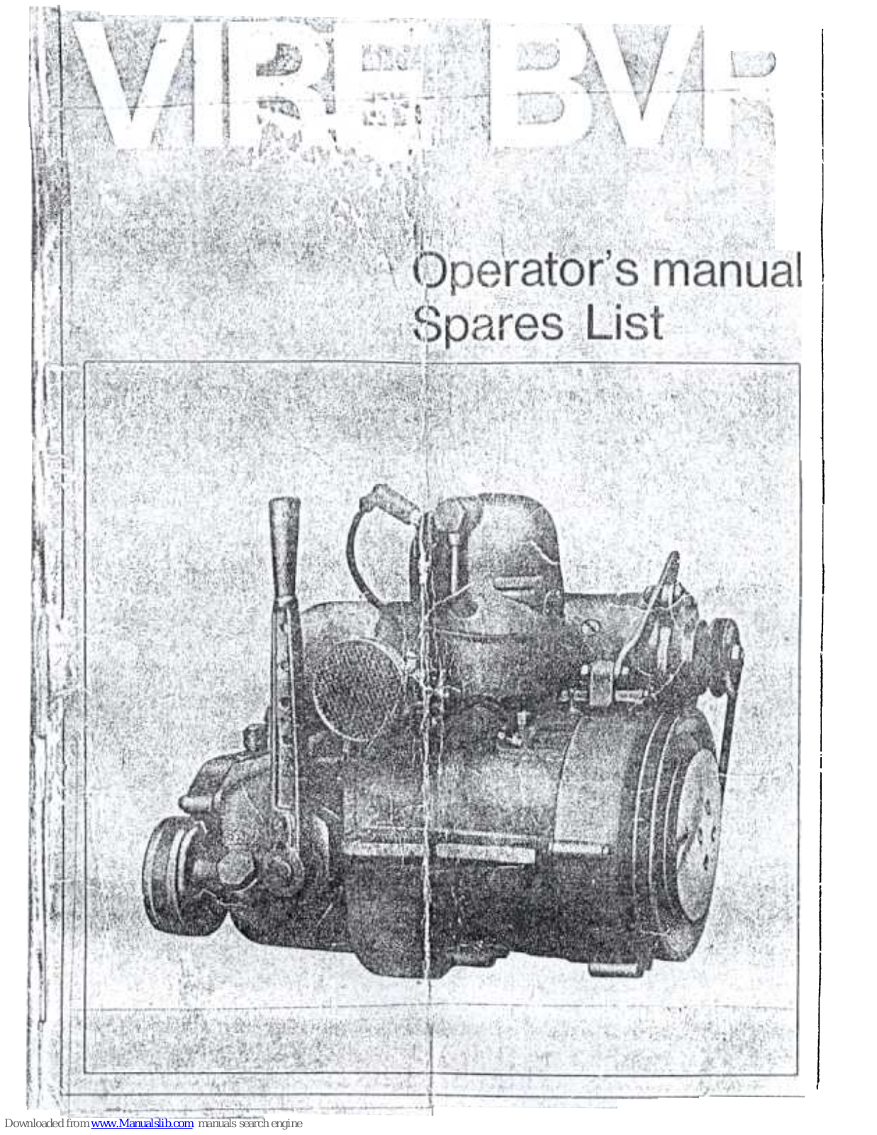 Vire BVR Operator's Manual - ManualMachine.com
