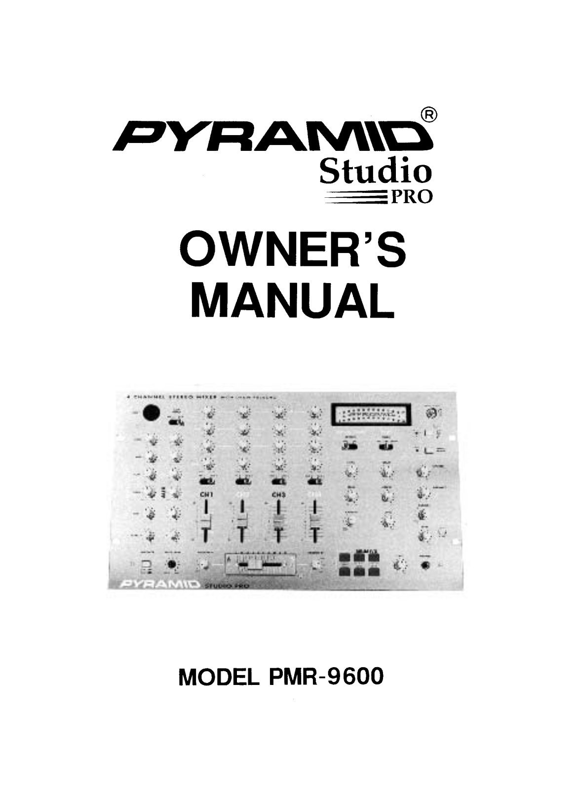 Pyramid Technologies PMR-9600 User Manual