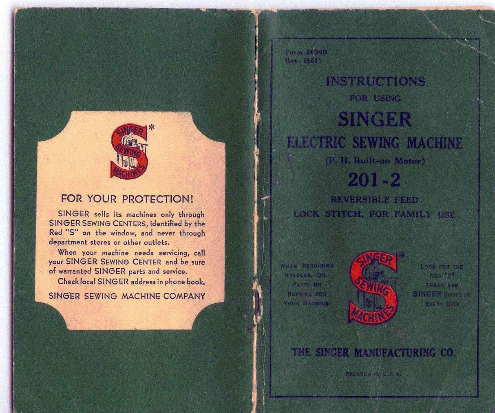 Singer 201-2 User Manual