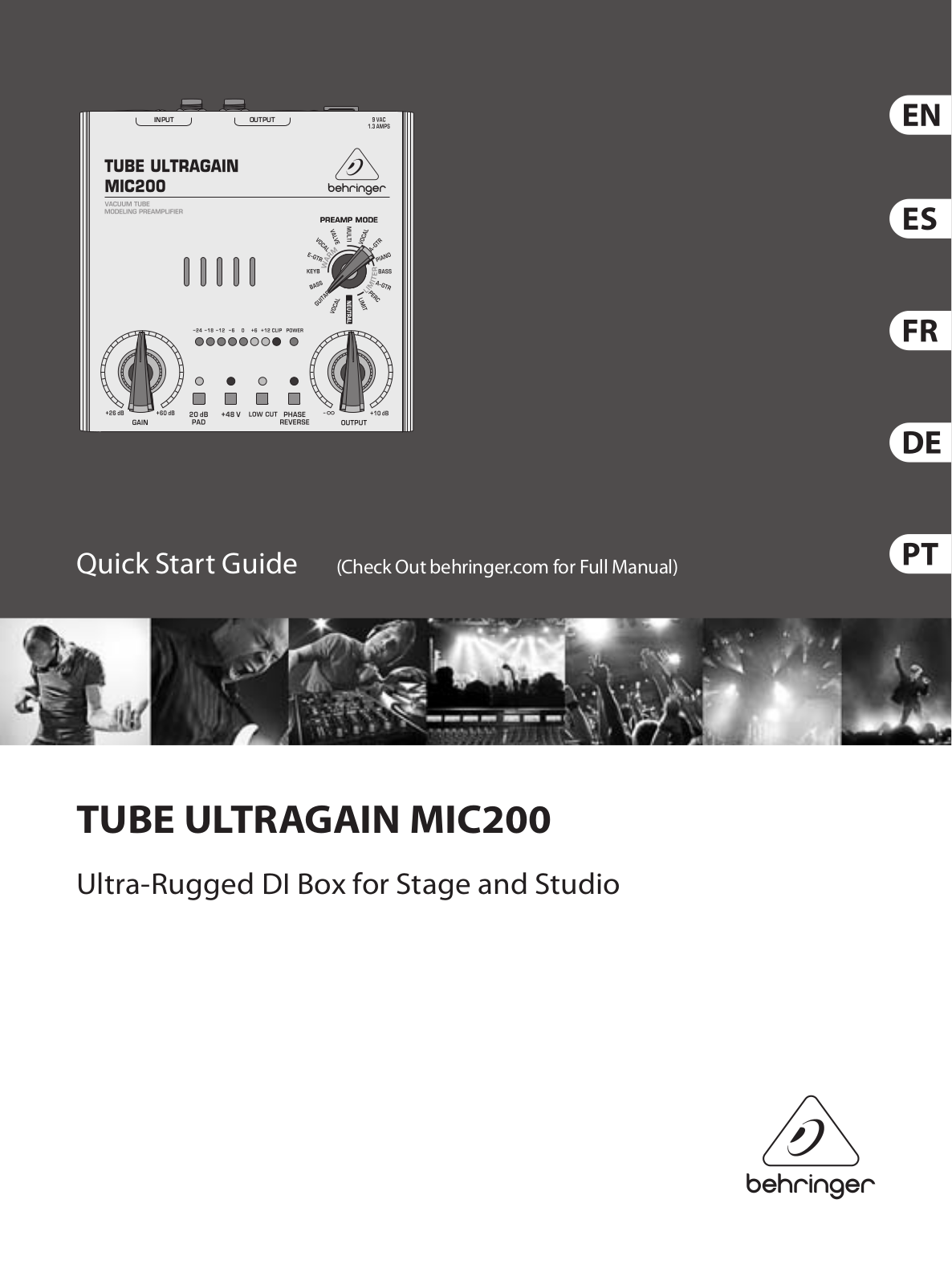 Behringer MIC200 Quick Start Guide