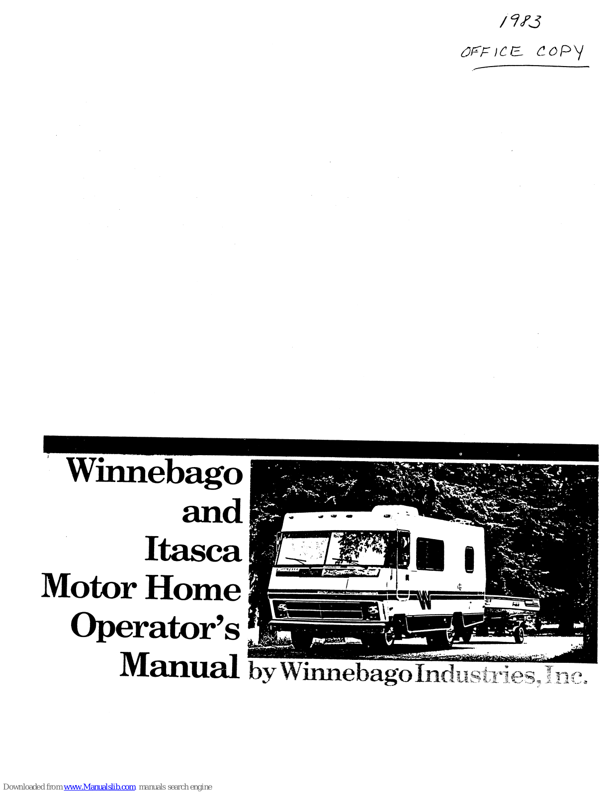 Winnebago Itasca (1983) Operator's Manual