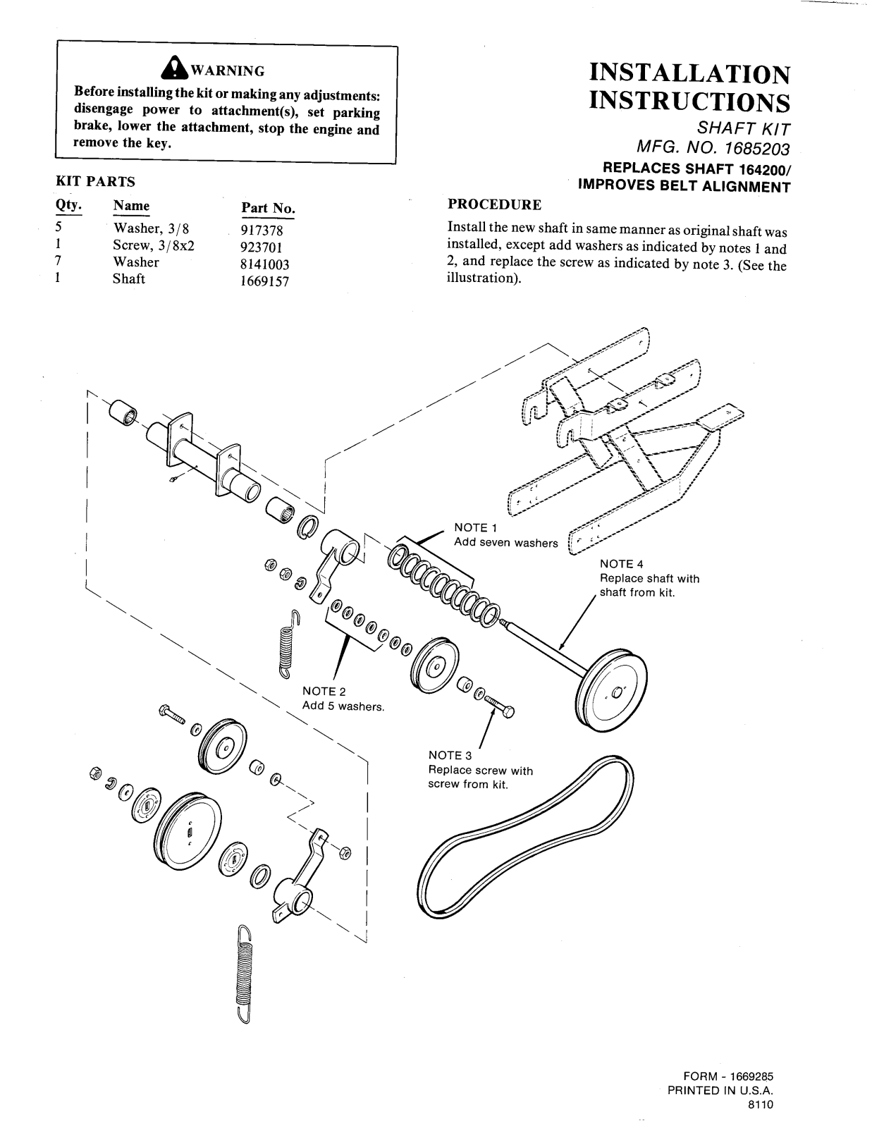 Snapper 1685203 User Manual