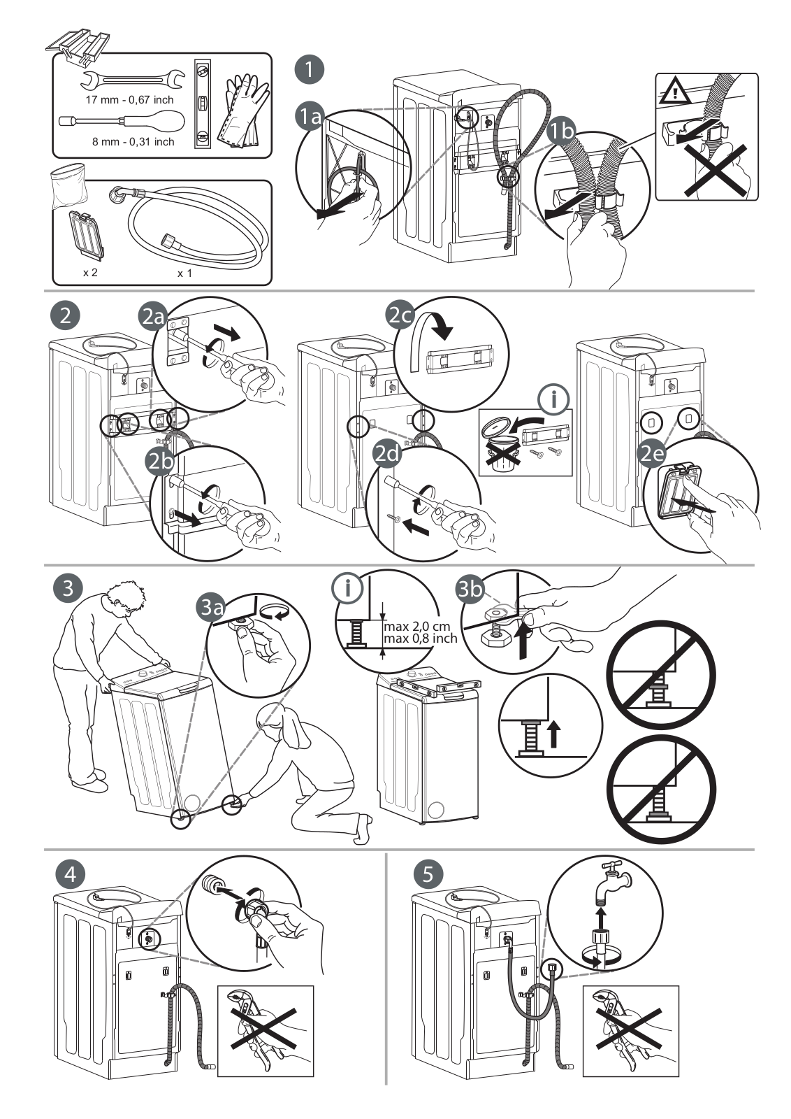 Whirlpool TDLR 6240S IT, TDLR 7231BS IT, WMTG 723B IT, WMTF 624U IT Installation instructions - ManualMachine.com