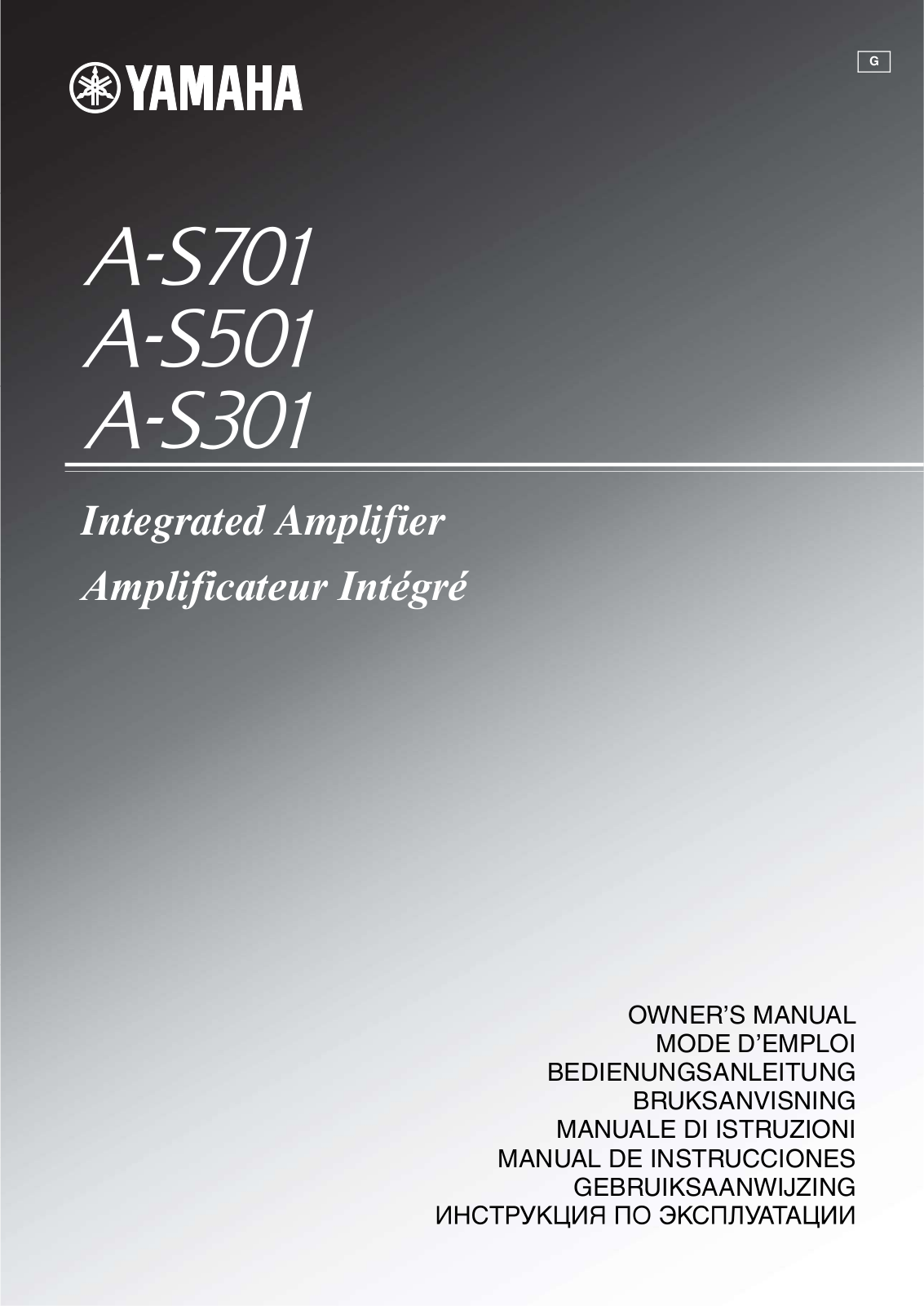 Yamaha A-S301 User Manual