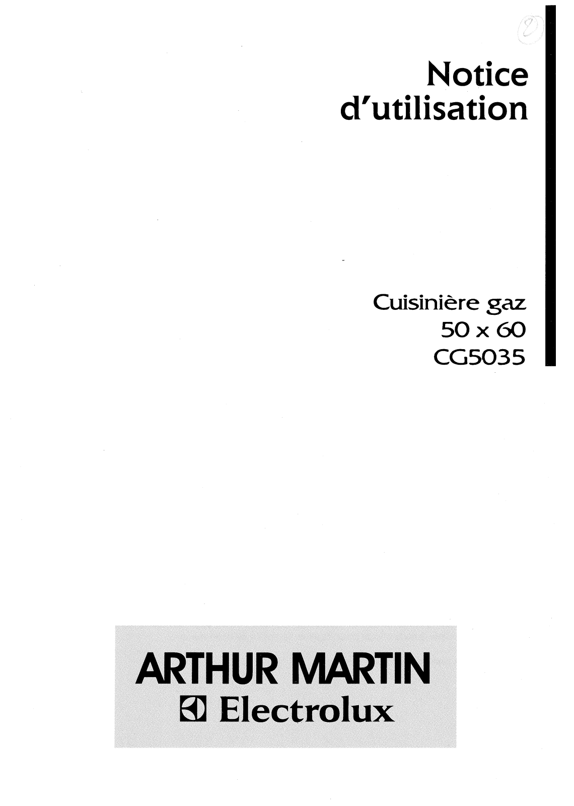 Arthur martin CG5035 User Manual