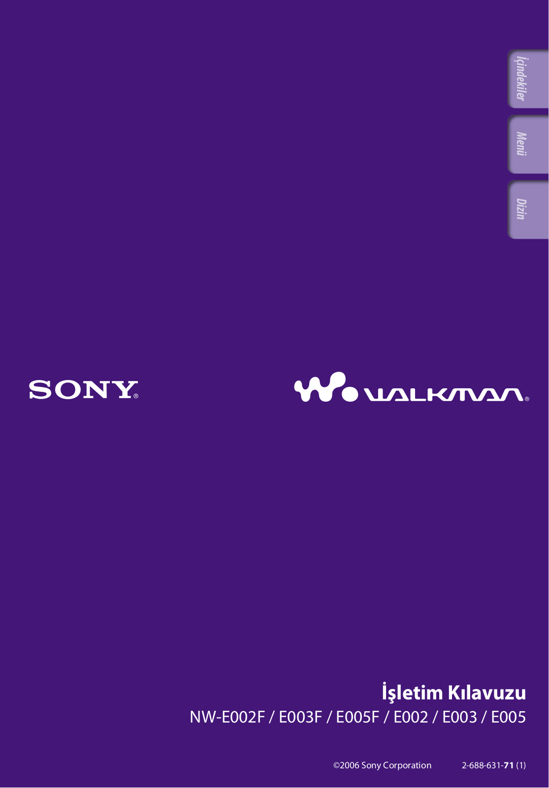 Sony NW-E002F, NW-E003F, NW-E005F, NW-E002, NW-E003 User Manual