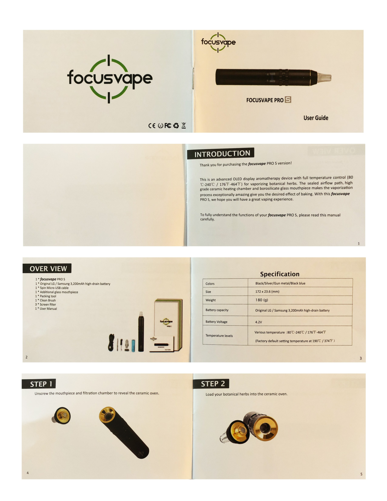 Focusvape PRO S User Manual - ManualMachine.com