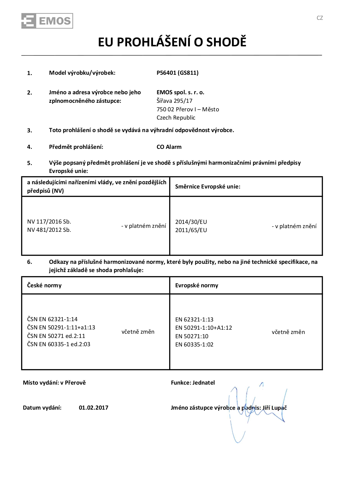 EMOS P56401, GS811 User Manual