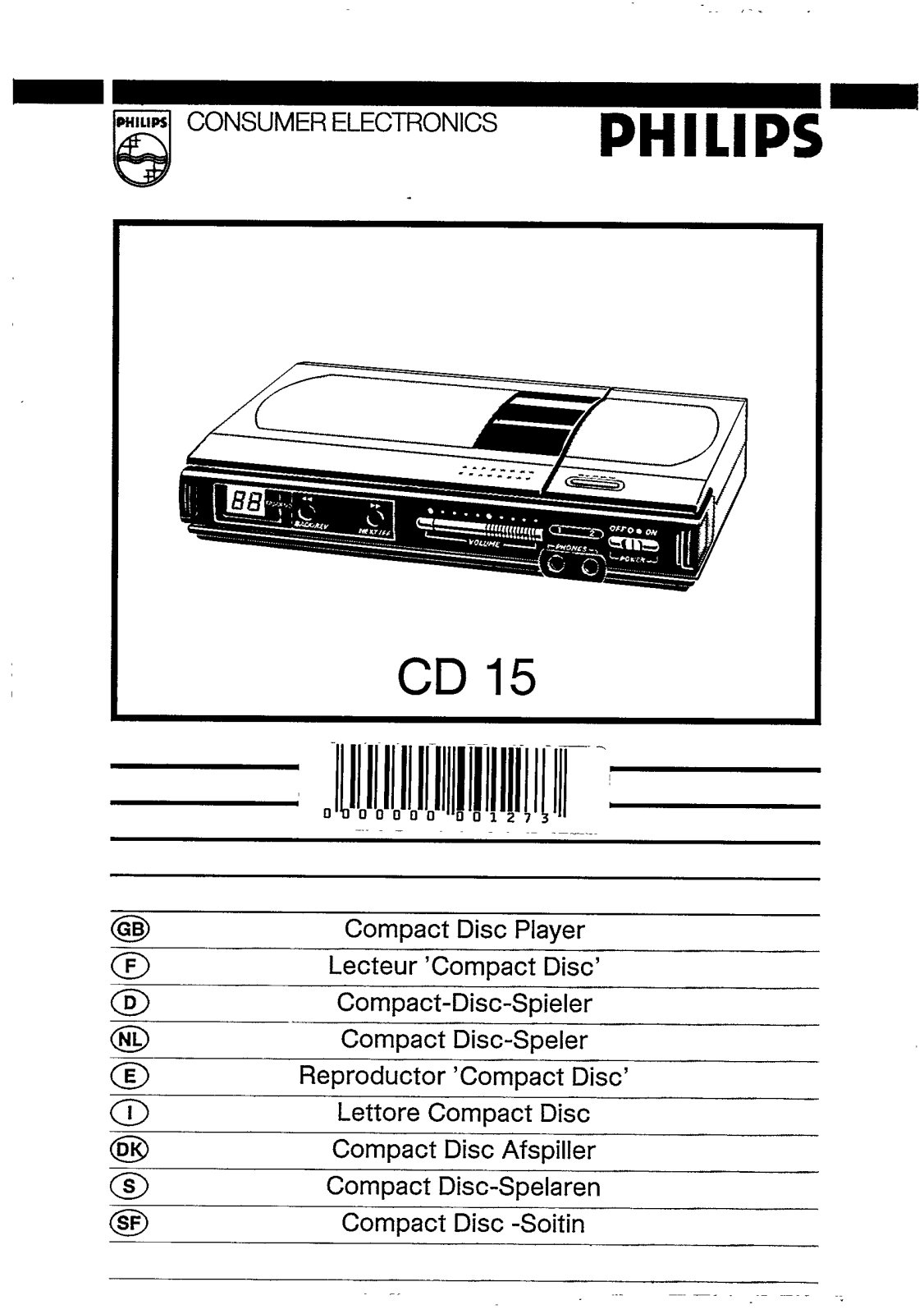 Philips CD15/00 User Manual