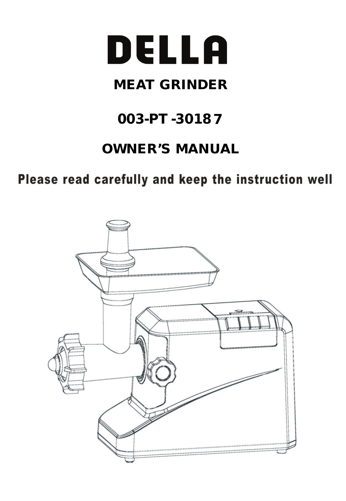 Della 003-PT-30187 User Manual