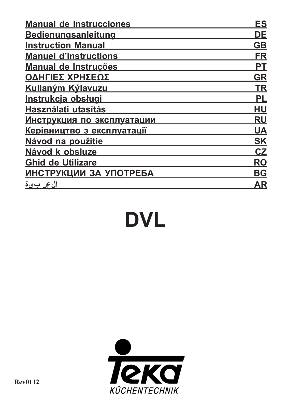 Teka DVL 90 User Manual