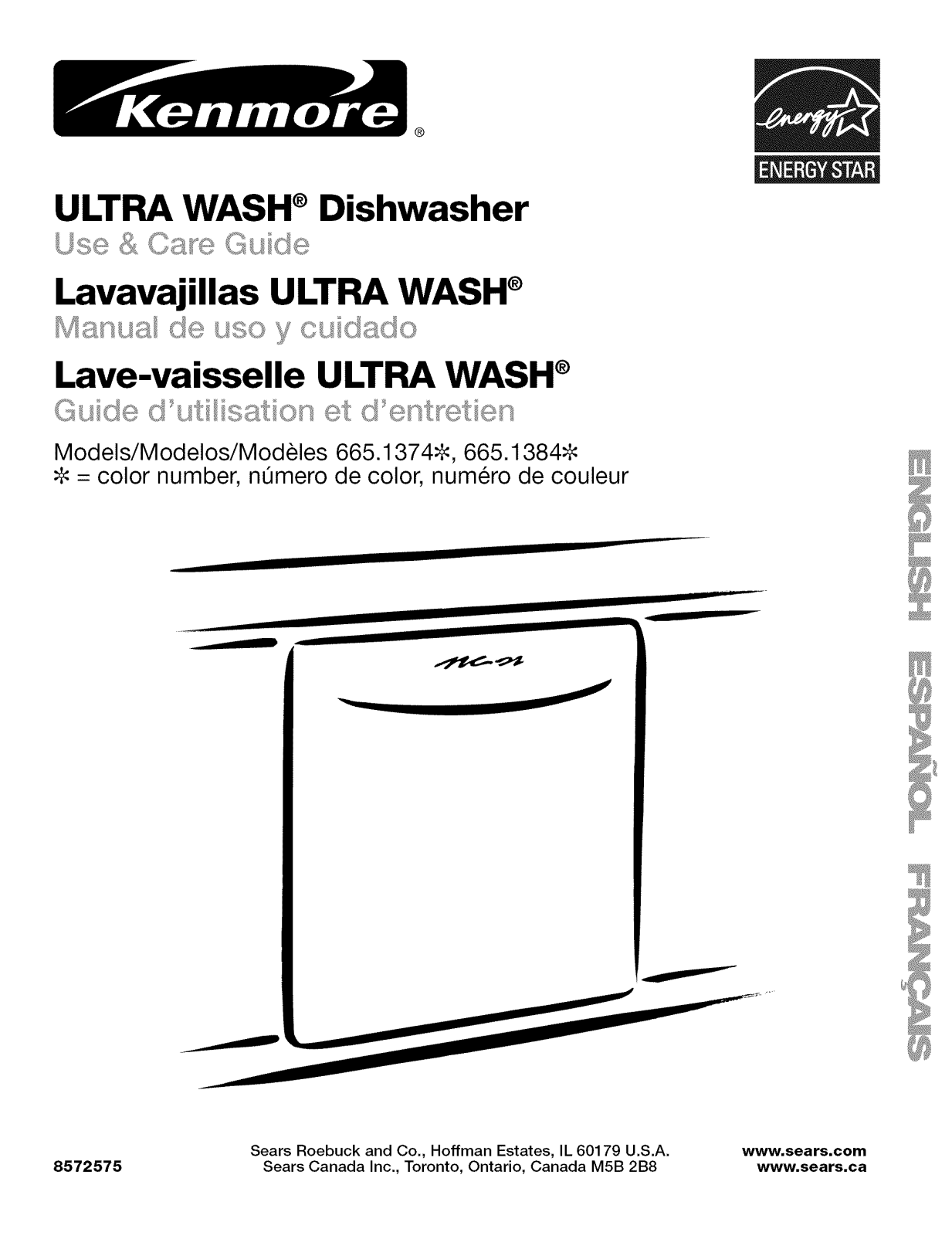 Kenmore Ultra Wash 665.13749K601 User Manual