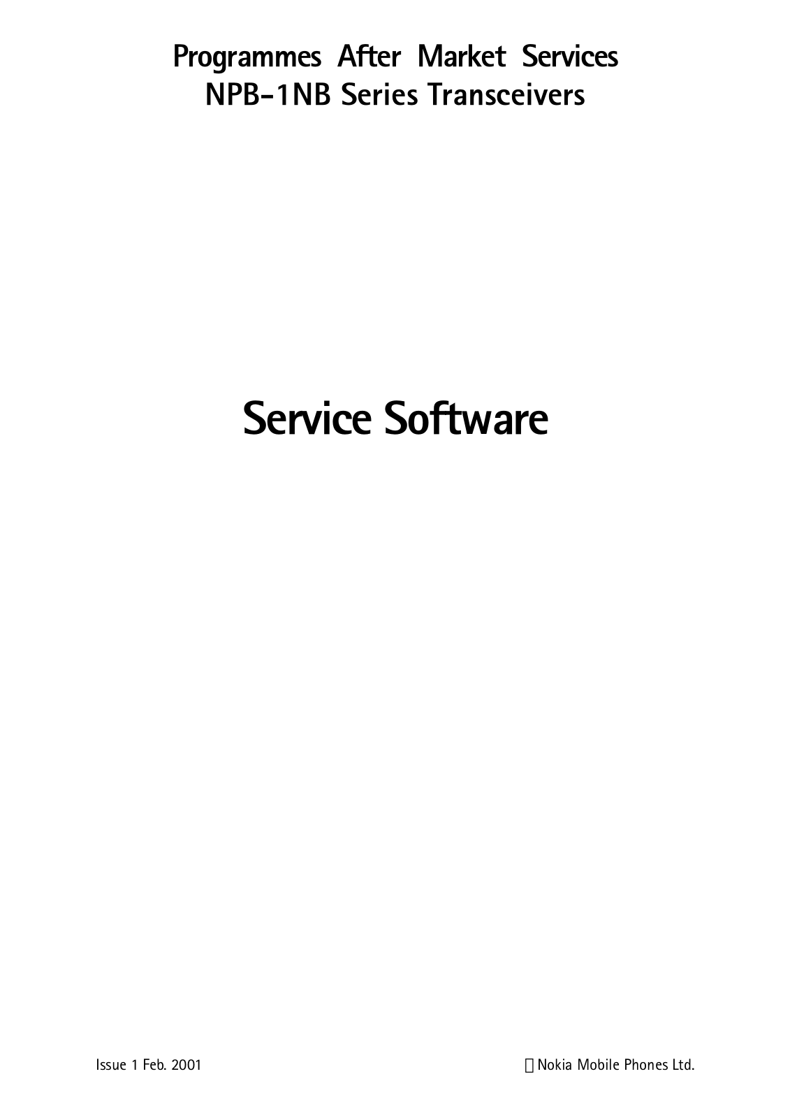 Nokia 3390, 3390b, 3395 Service Manual servsoft