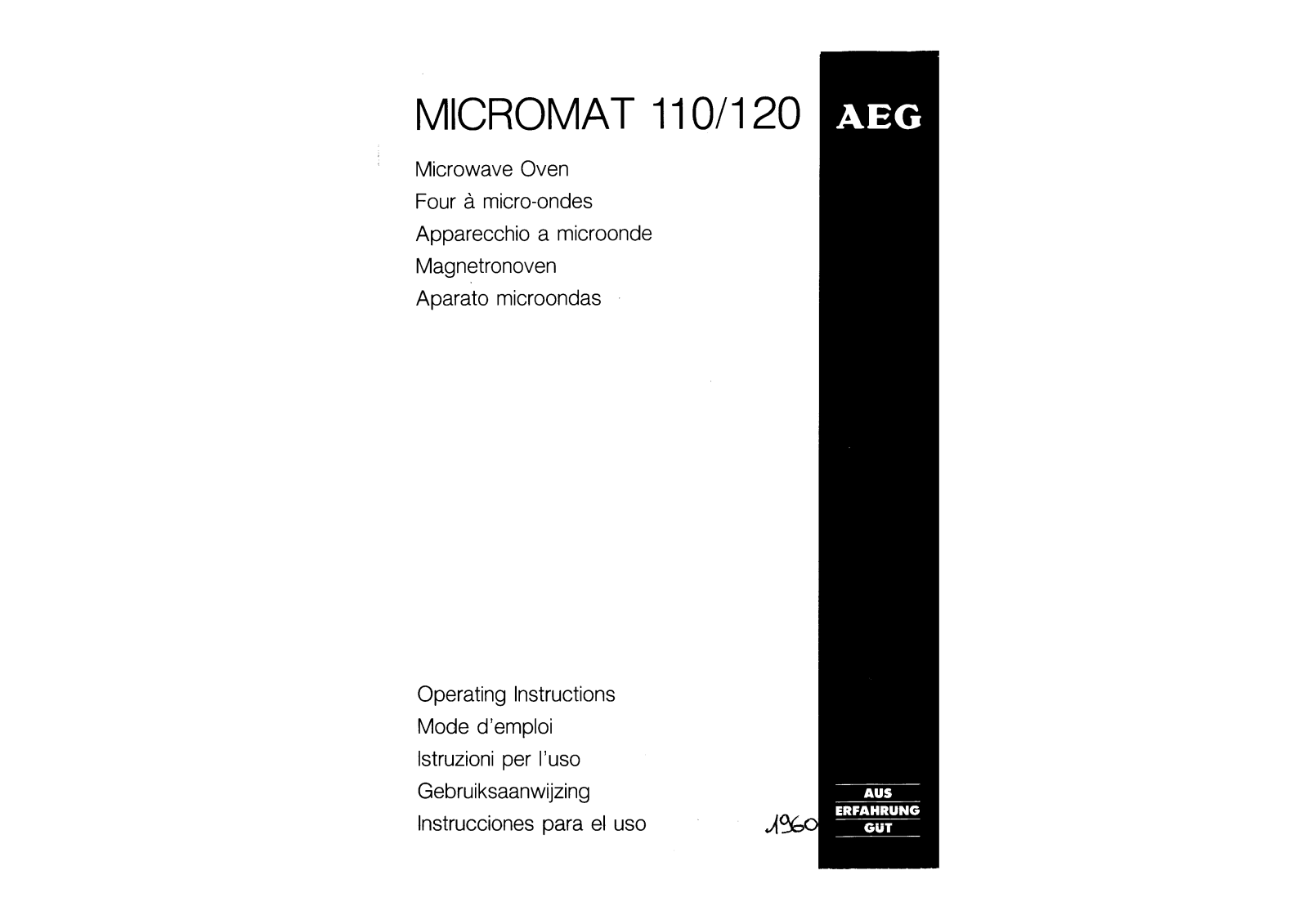 AEG MC110-W User Manual