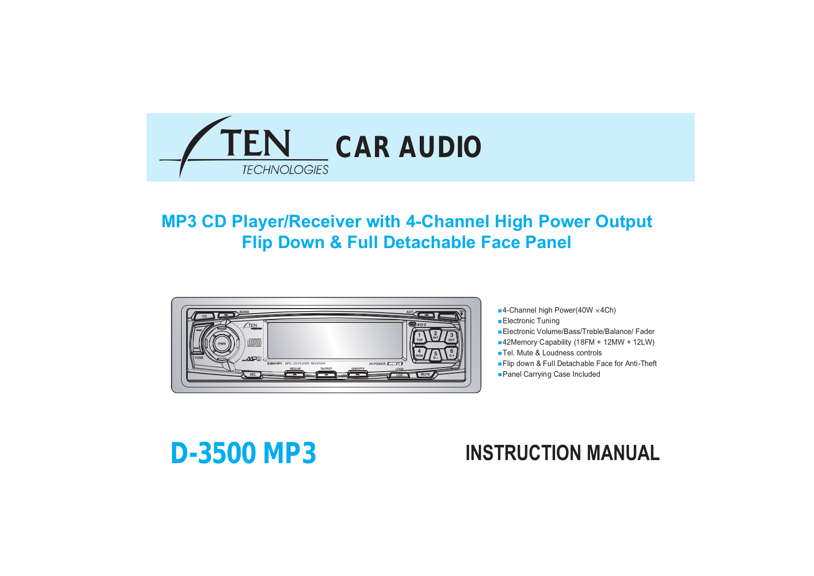 Daewoo D-3500 MP3 User's Guide