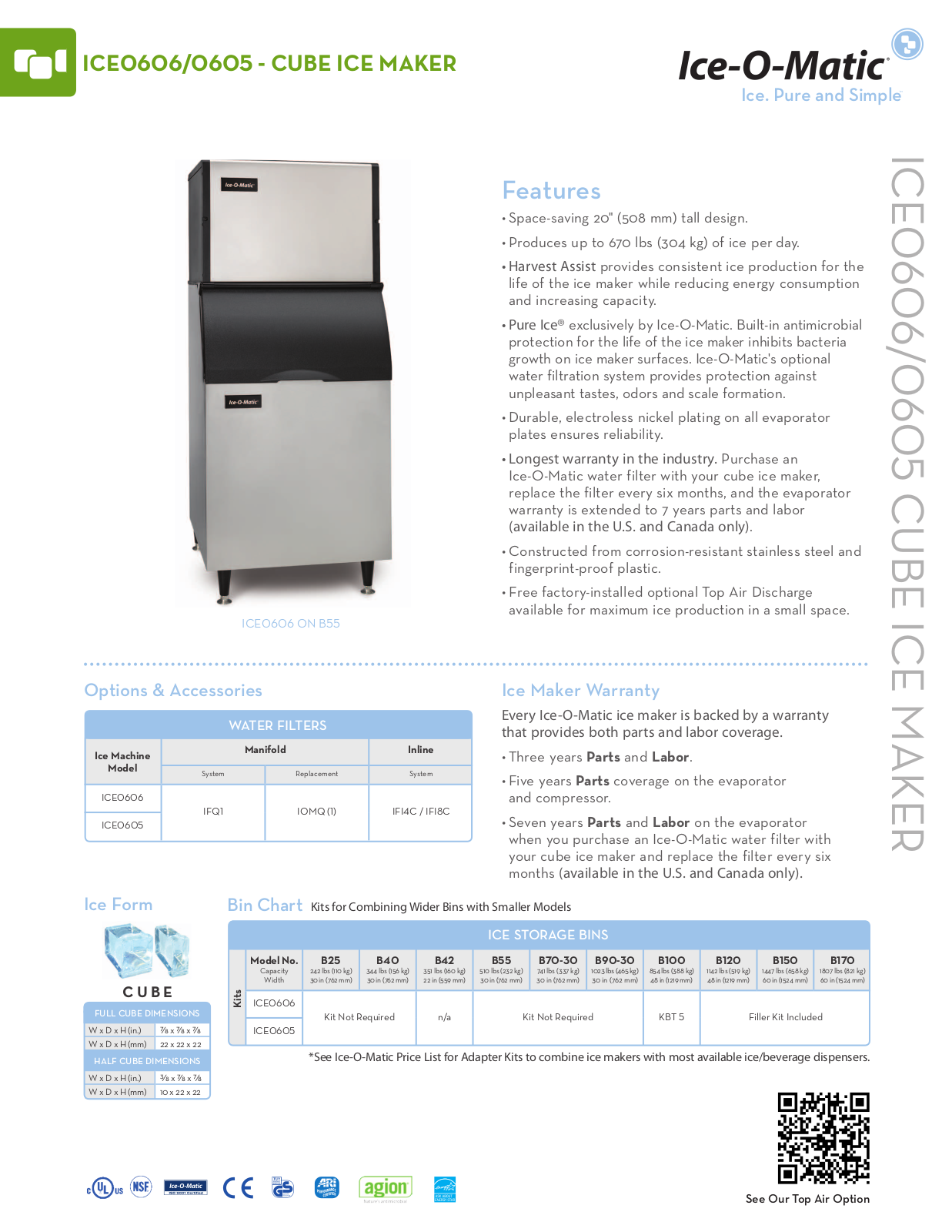 Ice-O-Matic ICE0605A User Manual